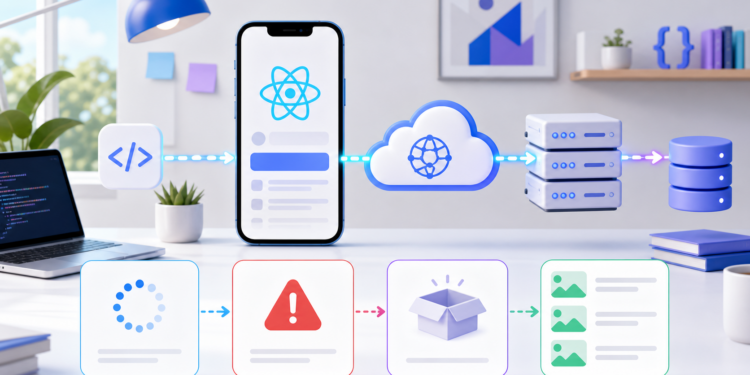Minh hoạ React Native gọi API và hiển thị loading error empty success state