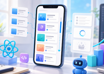 Minh hoạ FlatList hiển thị danh sách bài viết trong React Native