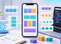 Minh hoạ Flexbox trong React Native với row column justifyContent và alignItems