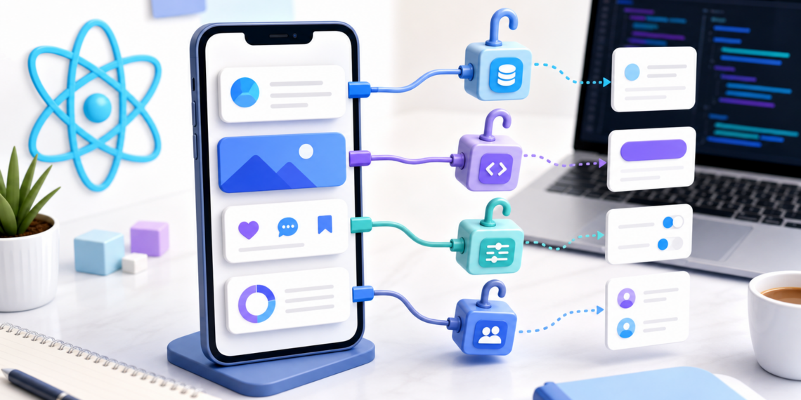 Minh hoạ hooks kết nối logic với component React Native
