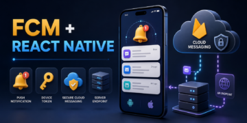 Minh họa Firebase Cloud Messaging gửi push notification tới ứng dụng React Native trên Android và iOS